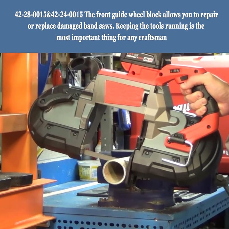 Shinelan 42-28-0015 42-28-0025 Front Rear Guide Roller Kit For Milwau-kee Deep Cut Band Saw 2729-22, 2729-20, 2729-21, 6232-20, 6238-20 (42-28-0015 42-28-0025 Front Rear Guide Roller Kit) - Image 4